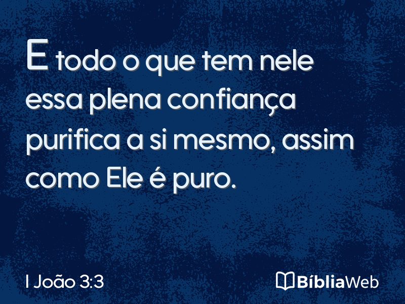I João 3:3 em imagem para compartilhar