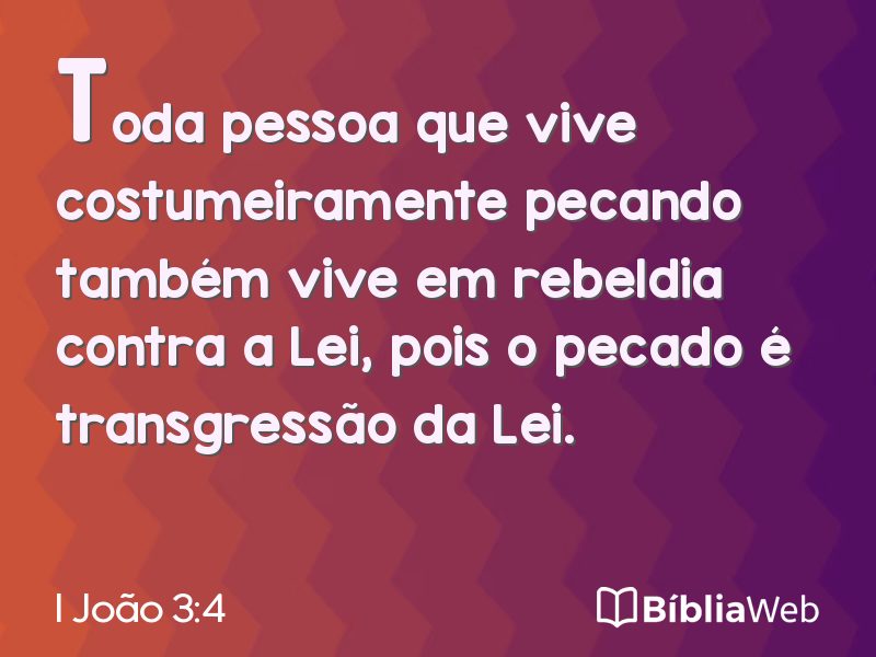 I João 3:4 em imagem para compartilhar