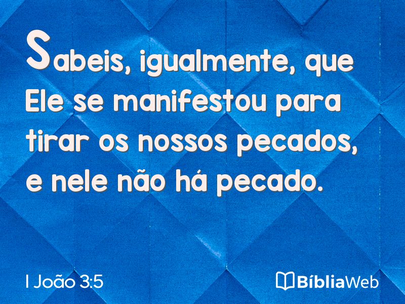 I João 3:5 em imagem para compartilhar