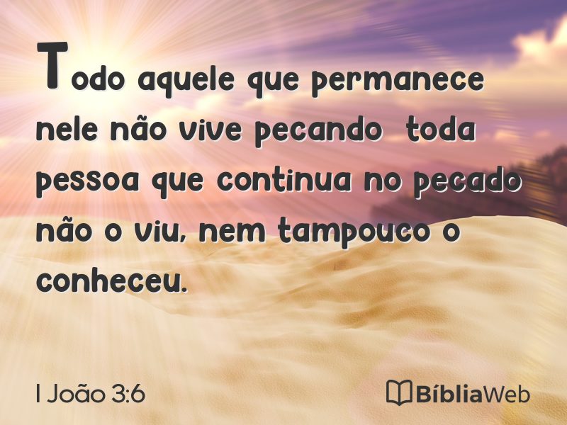 I João 3:6 em imagem para compartilhar