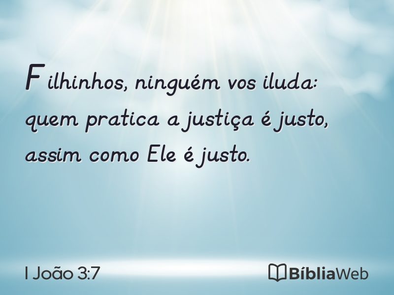 I João 3:7 em imagem para compartilhar