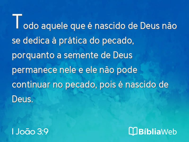 I João 3:9 em imagem para compartilhar