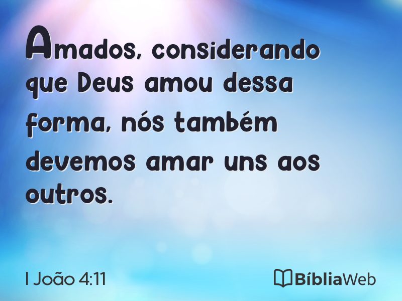 I João 4:11 em imagem para compartilhar