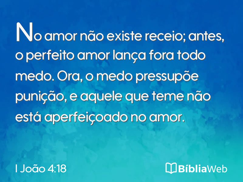 I João 4:18 em imagem para compartilhar