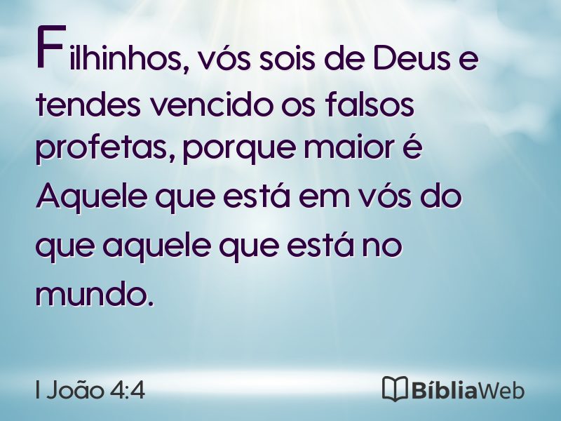 I João 4:4 em imagem para compartilhar