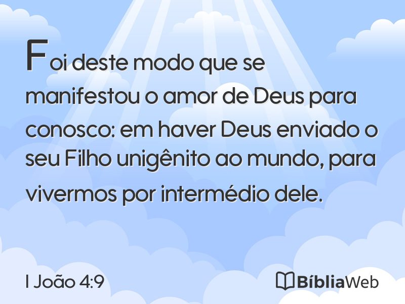 I João 4:9 em imagem para compartilhar