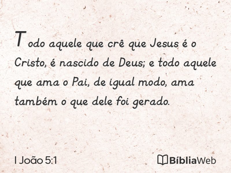 I João 5:1 em imagem para compartilhar