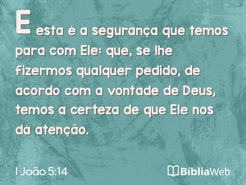 I João 5:14 em imagem para compartilhar