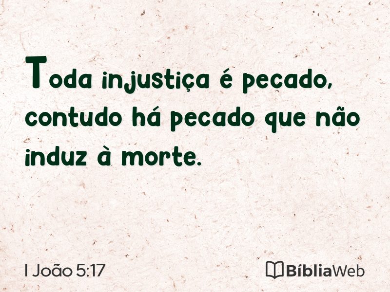 I João 5:17 em imagem para compartilhar