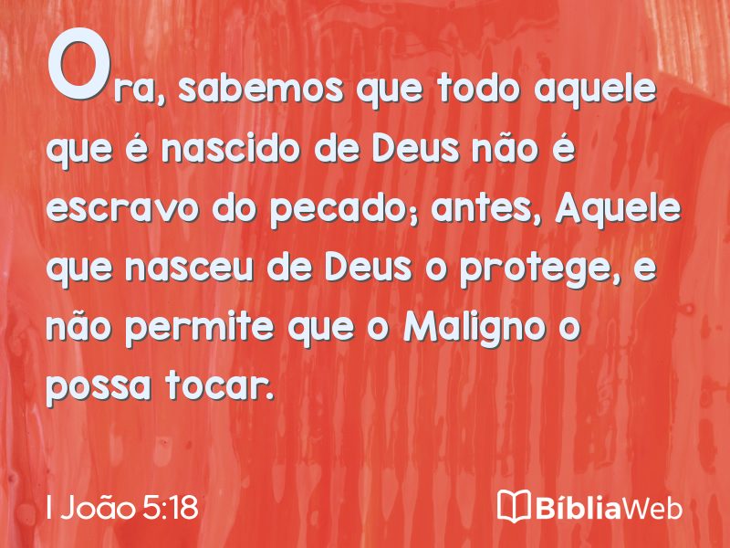 I João 5:18 em imagem para compartilhar