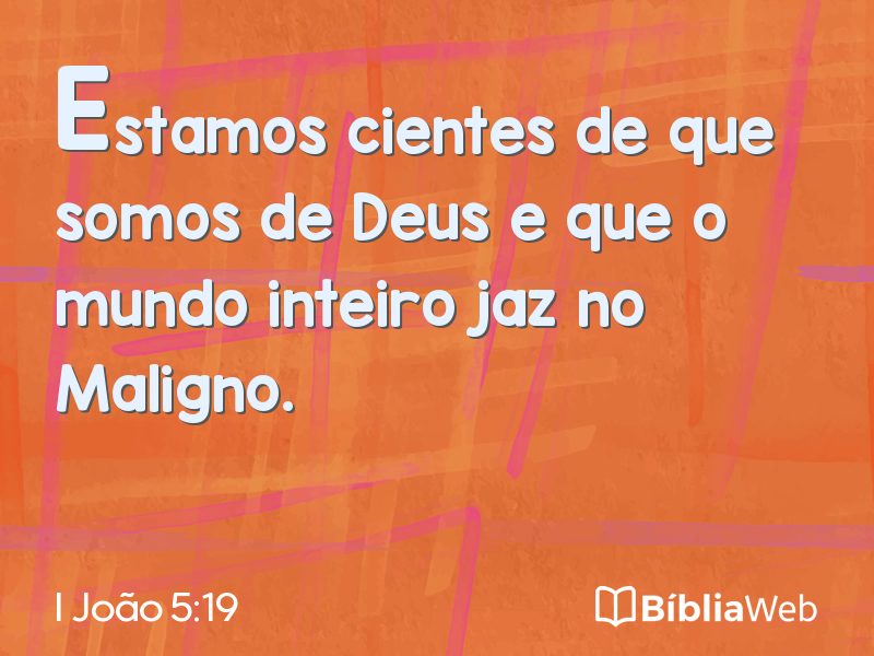 I João 5:19 em imagem para compartilhar