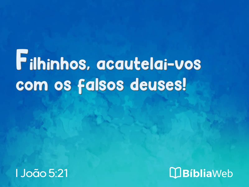 I João 5:21 em imagem para compartilhar