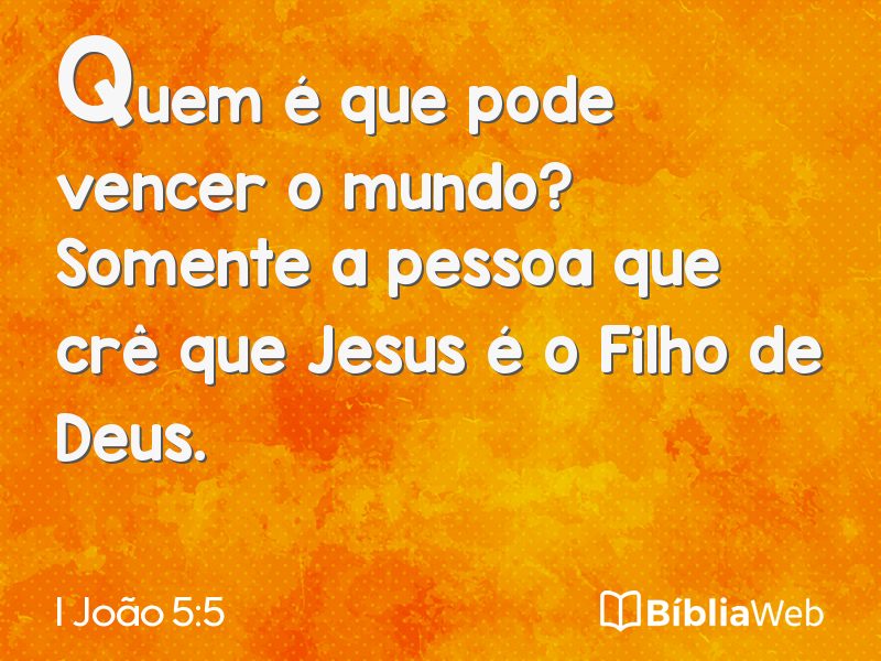 I João 5:5 em imagem para compartilhar