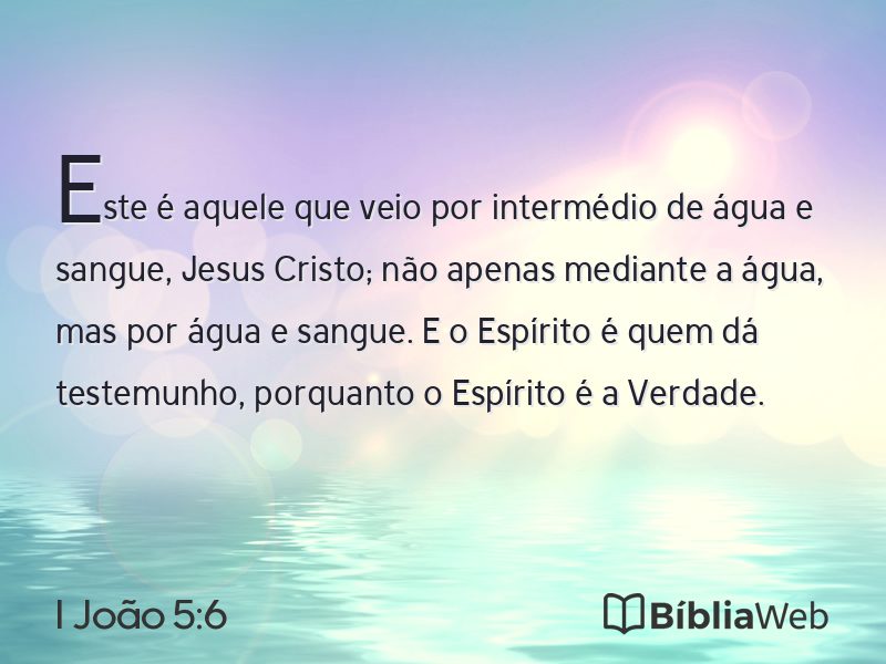 I João 5:6 em imagem para compartilhar