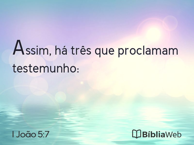 I João 5:7 em imagem para compartilhar