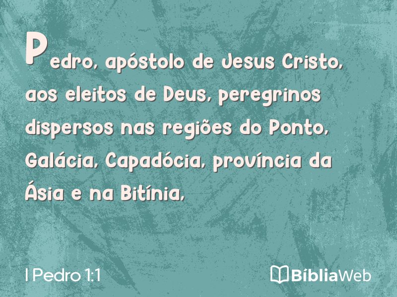 I Pedro 1:1 em imagem para compartilhar