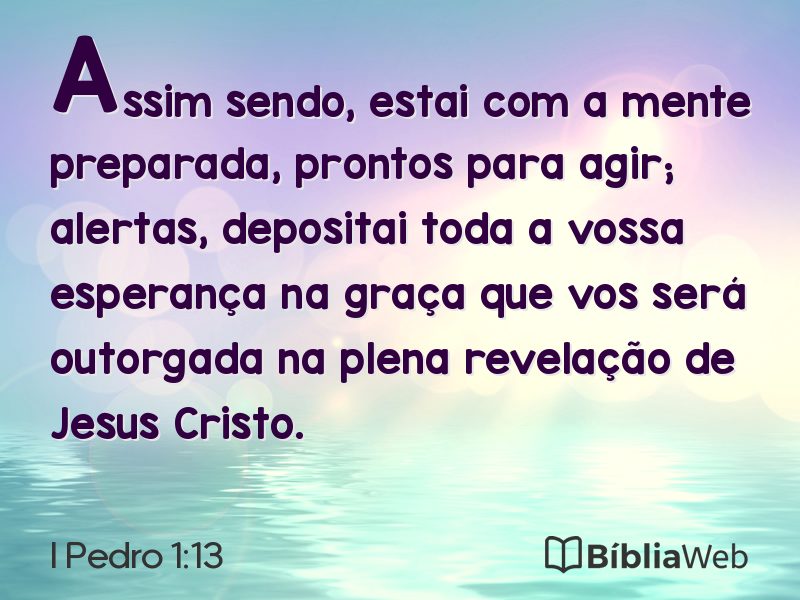I Pedro 1:13 em imagem para compartilhar