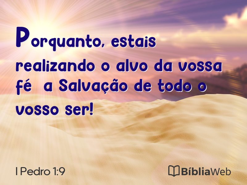 I Pedro 1:9 em imagem para compartilhar