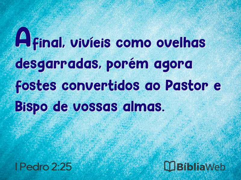 I Pedro 2:25 em imagem para compartilhar