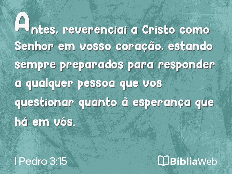 I Pedro 3:15 em imagem para compartilhar