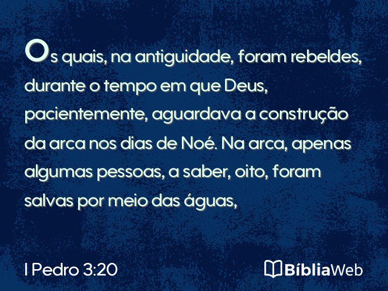 I Pedro 3:20 em imagem para compartilhar