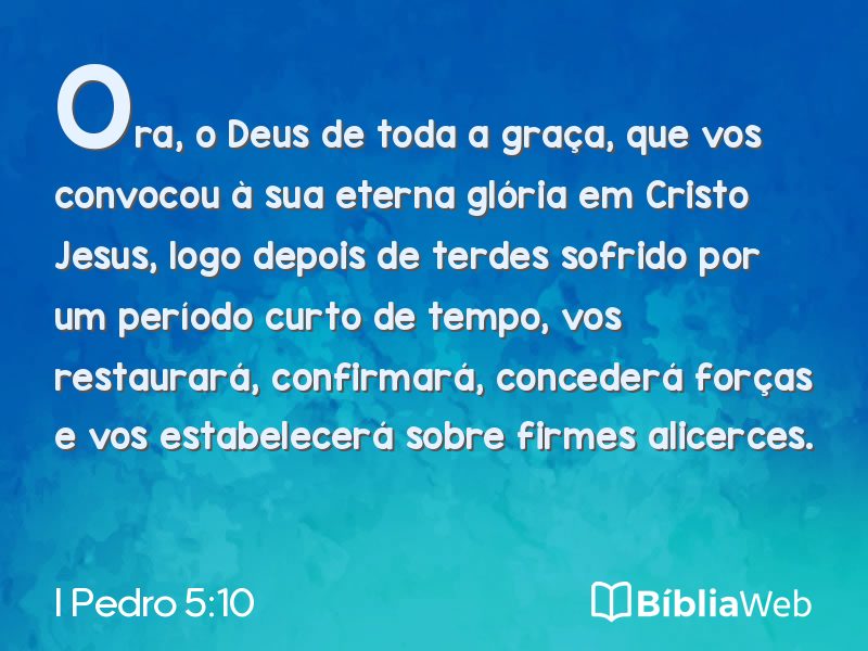 I Pedro 5:10 em imagem para compartilhar
