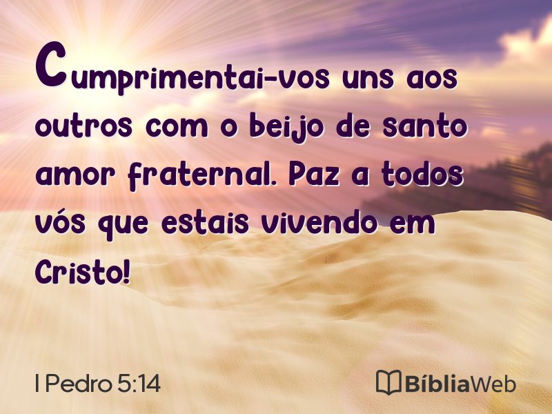 I Pedro 5:14 em imagem para compartilhar