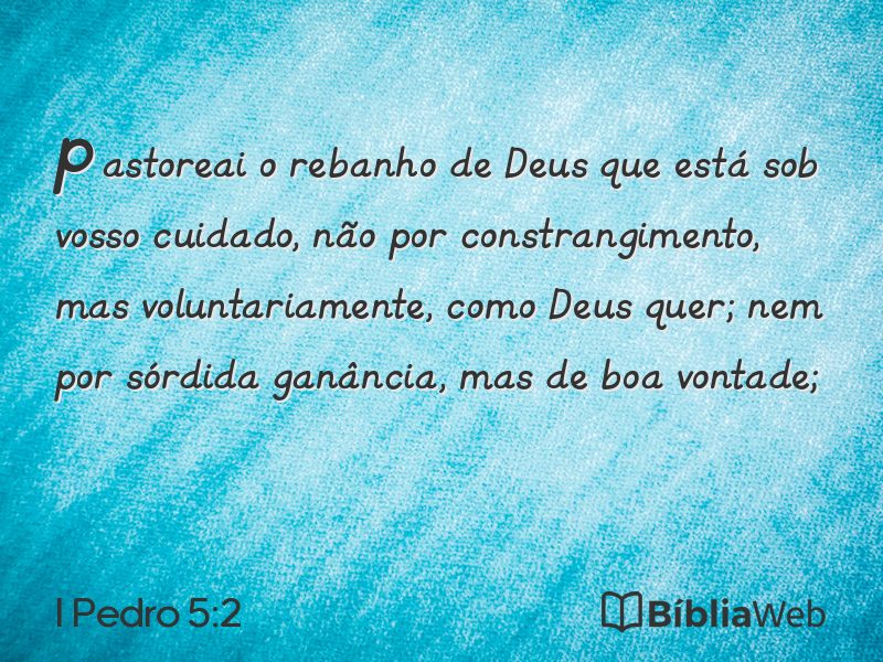 I Pedro 5:2 em imagem para compartilhar