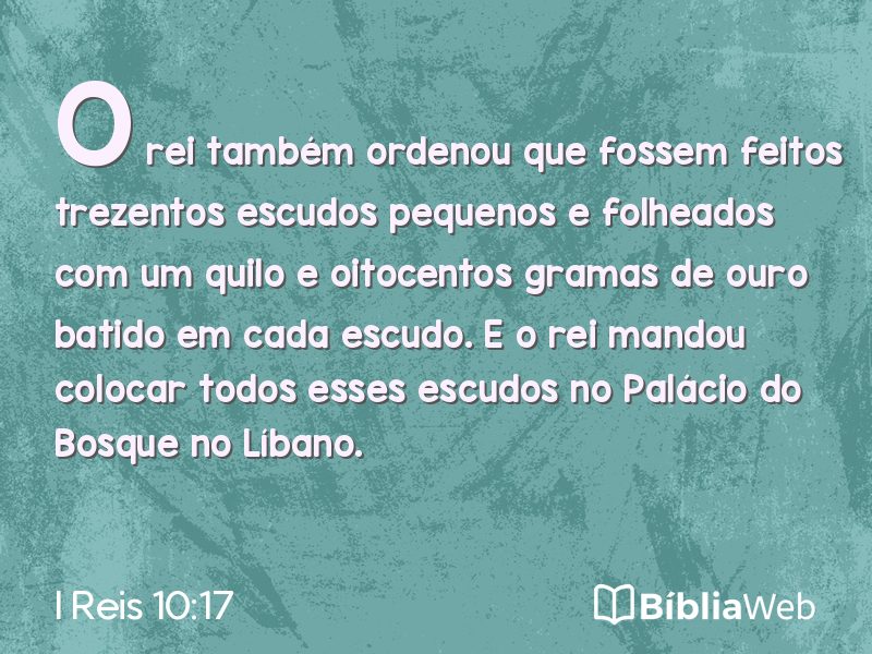 I Reis 10:17 em imagem para compartilhar
