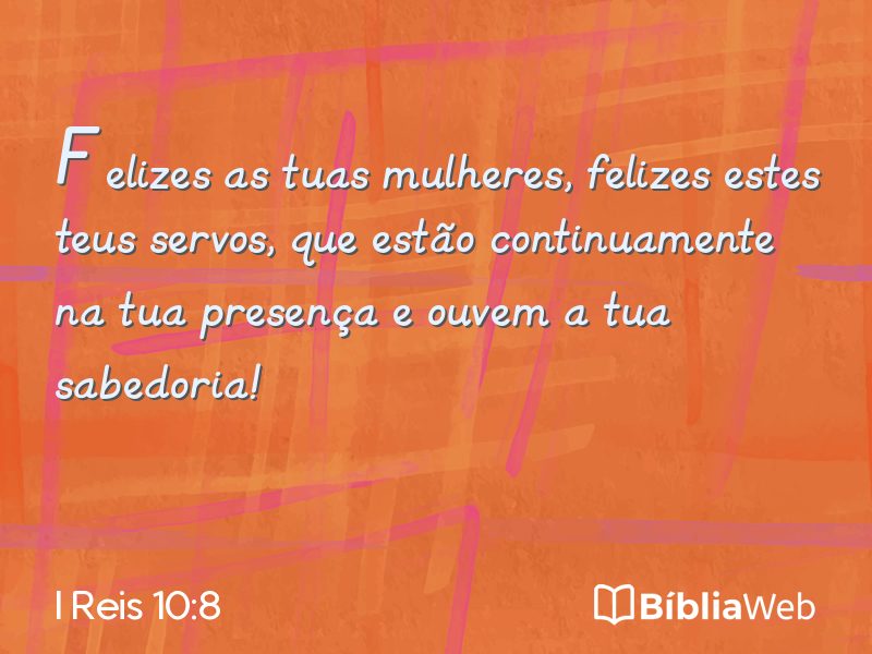I Reis 10:8 em imagem para compartilhar