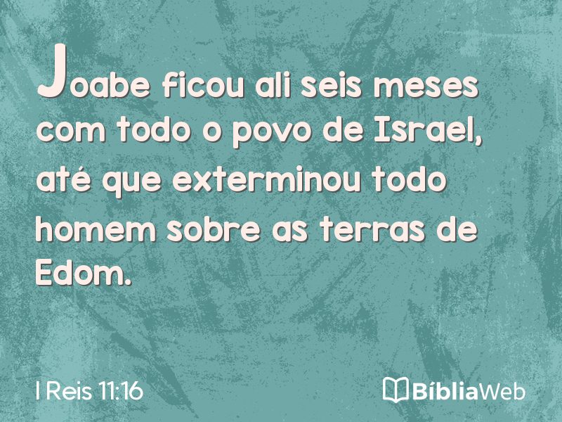 I Reis 11:16 em imagem para compartilhar