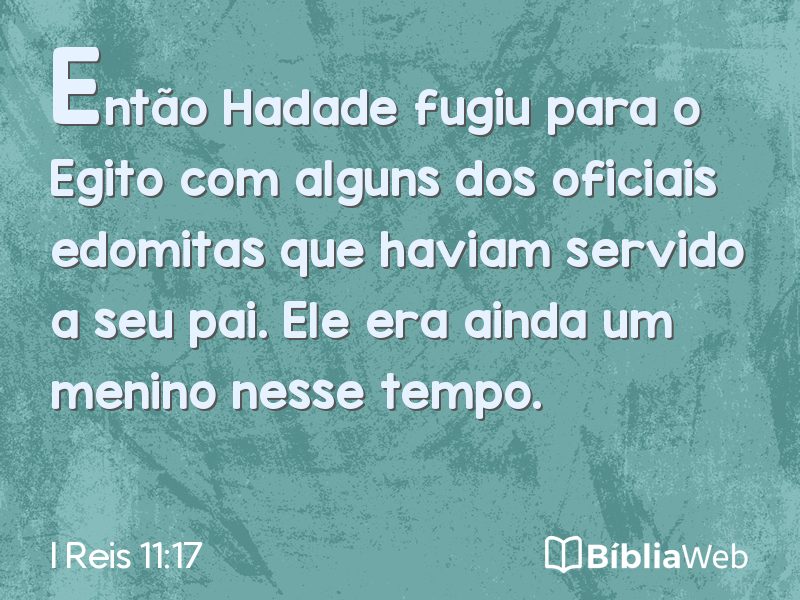 I Reis 11:17 em imagem para compartilhar
