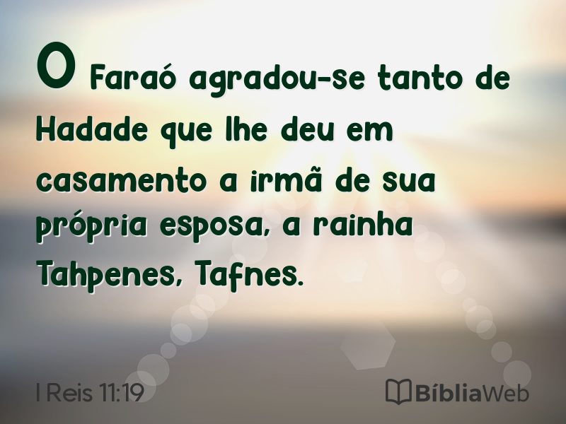 I Reis 11:19 em imagem para compartilhar