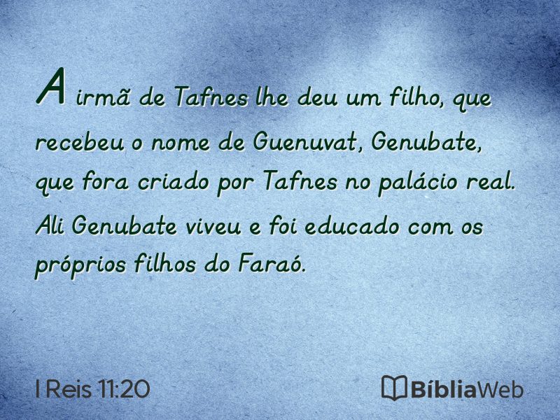I Reis 11:20 em imagem para compartilhar