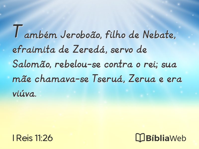 I Reis 11:26 em imagem para compartilhar