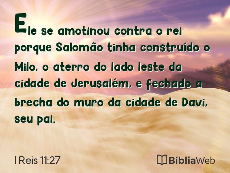 I Reis 11:27 em imagem para compartilhar