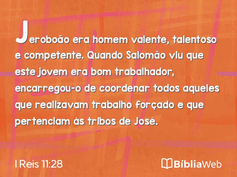 I Reis 11:28 em imagem para compartilhar