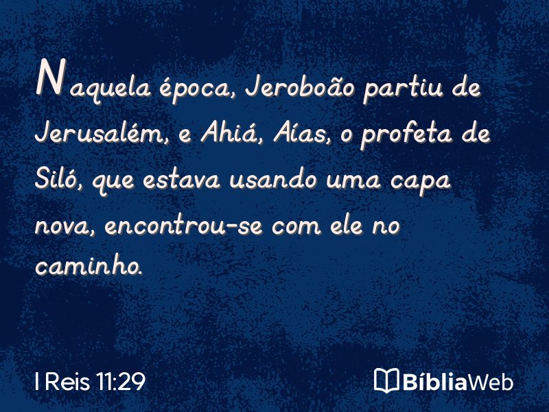 I Reis 11:29 em imagem para compartilhar