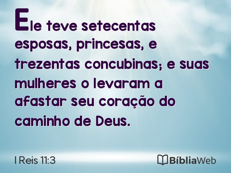 I Reis 11:3 em imagem para compartilhar