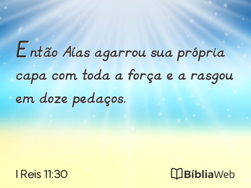 I Reis 11:30 em imagem para compartilhar