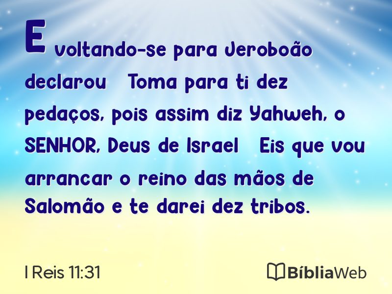 I Reis 11:31 em imagem para compartilhar