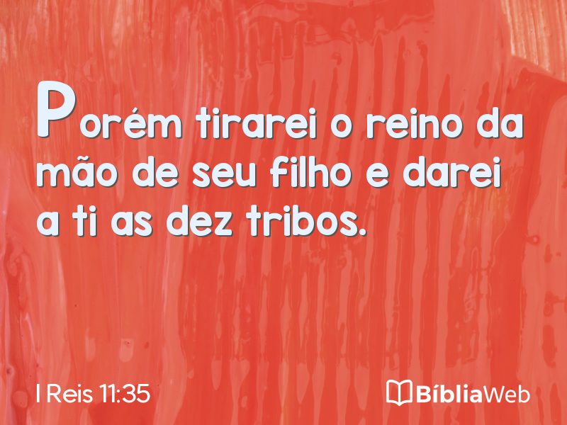 I Reis 11:35 em imagem para compartilhar