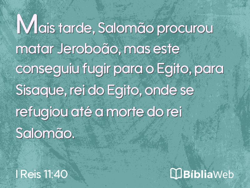 I Reis 11:40 em imagem para compartilhar