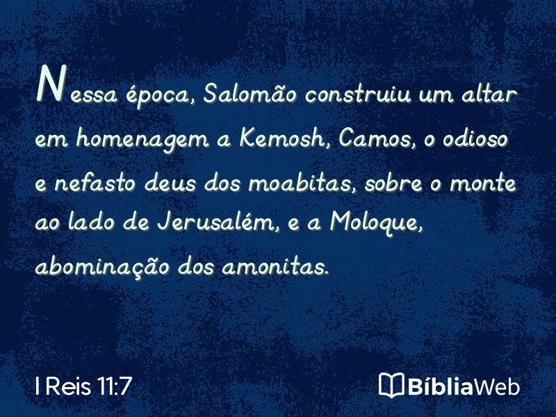 I Reis 11:7 em imagem para compartilhar