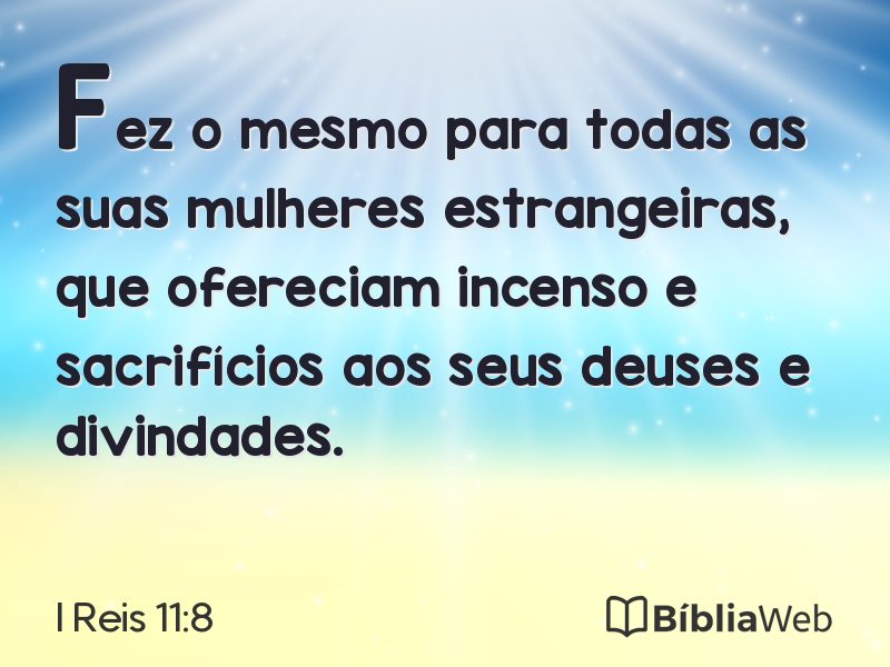 I Reis 11:8 em imagem para compartilhar
