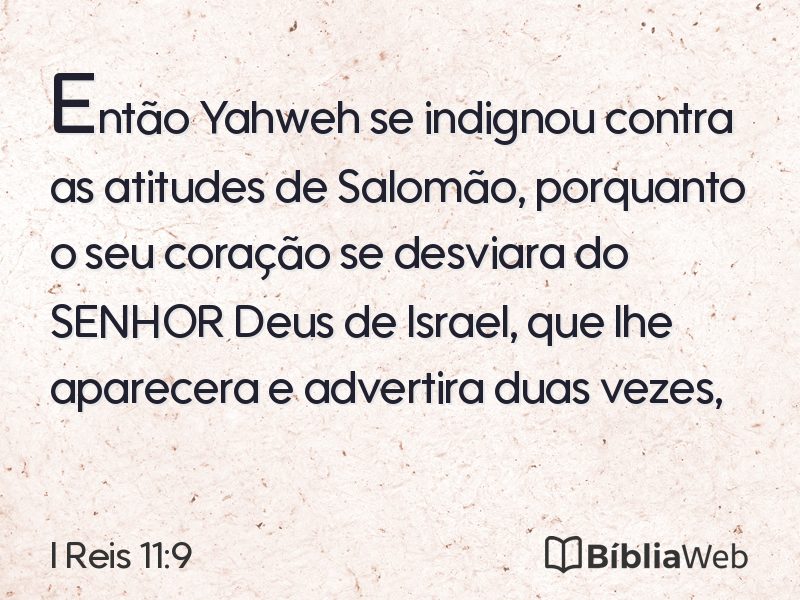 I Reis 11:9 em imagem para compartilhar