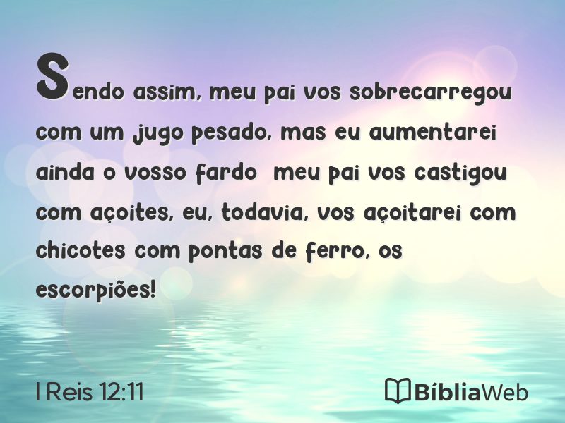 I Reis 12:11 em imagem para compartilhar