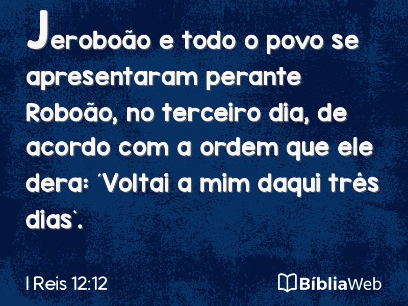 I Reis 12:12 em imagem para compartilhar