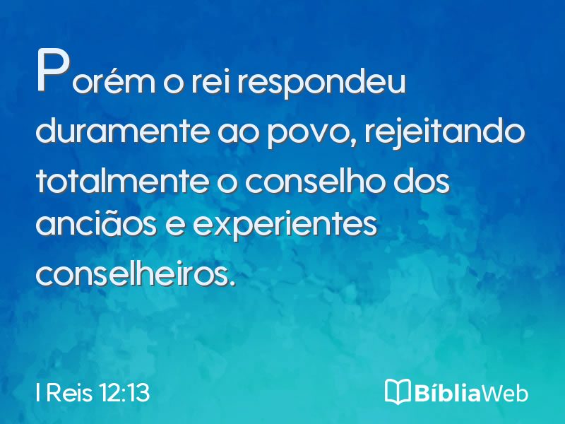 I Reis 12:13 em imagem para compartilhar