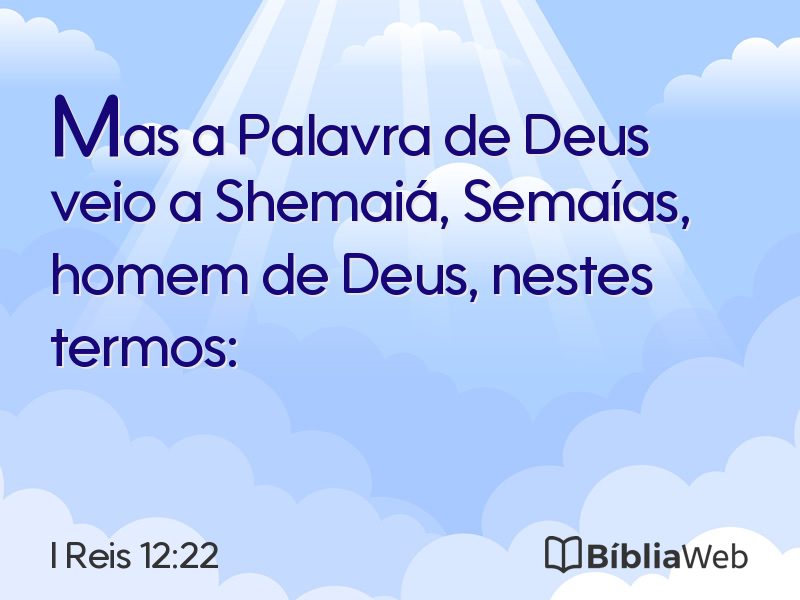 I Reis 12:22 em imagem para compartilhar